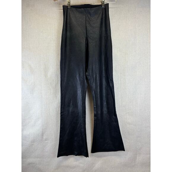 Commando women’s black Faux Leather Flare Crop legging size small slimming - Picture 9 of 12